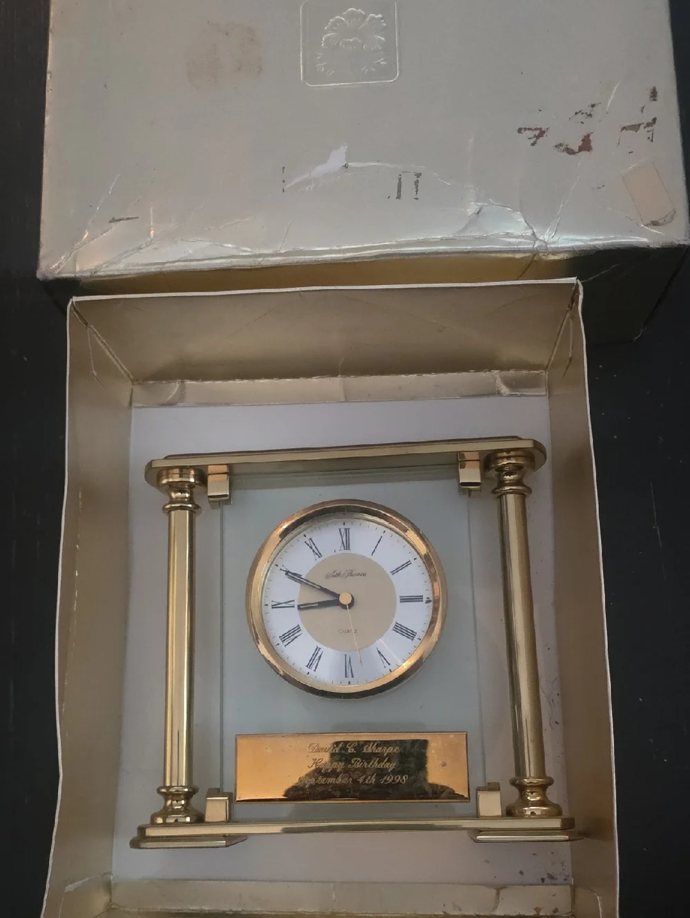 Gold Mantel Clock Wall Decor - Gold Finish